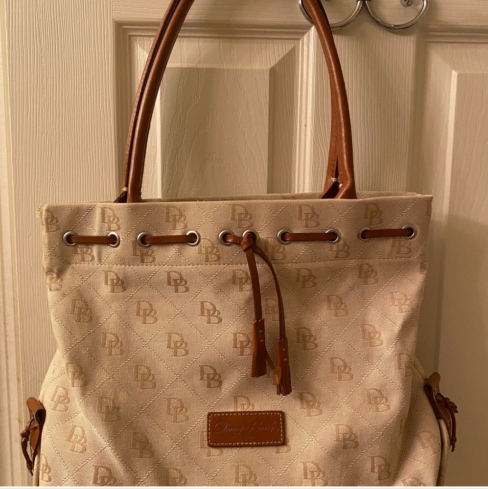 Vintage Dooney & Bourke Tan Tote Bag
